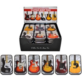 Alberts Gifts Electric Guitar Mint Tins - Display Box of 24