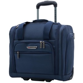 TPRC Smart Under Seat Carry-On Luggage with USB Charging Port, Navy Blue, Underseater 15-Inch