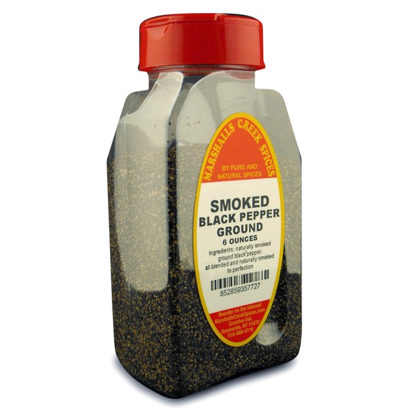 SMOKED GROUND BLACK PEPPER FRESHLY PACKED IN LARGE JARS, spices, herbs, seasonings