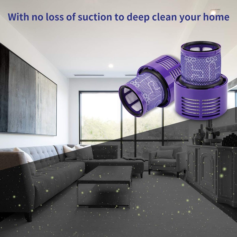 Dyson V10 Filters, morpilot 3 Pack Dyson V10 Replacement Filters