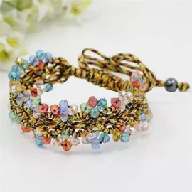 Unbranded Colorful Braided Crystals Bracelet by HAIR ASIA
