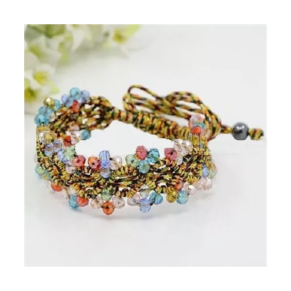 Unbranded Colorful Braided Crystals Bracelet by HAIR ASIA