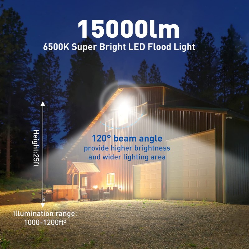 kelinvmi 150W LED Flood Light Outdoor, 900W Equivalent LED Security