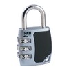 Ifam 000682 Combination Padlock, Chrome, 35 mm