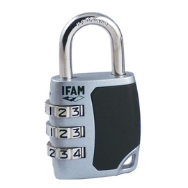 Ifam 000682 Combination Padlock, Chrome, 35 mm