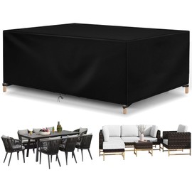 Garden Furniture Cover, Waterproof, Winterproof, Multi Size, Protective Cover, Garden Furniture, Rectangular, Garden Table, Tarpaulin, Garden Furniture, Patio Furniture, Windproof, Anti-UV Cover for