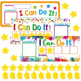 6 Sets Magnetic Rewards Chart for Kids I Can Do It Token Board Behavior Chart at Home Positive Star and Customizable Goal Box Incentives for Teacher Essentials Elementary Classroom