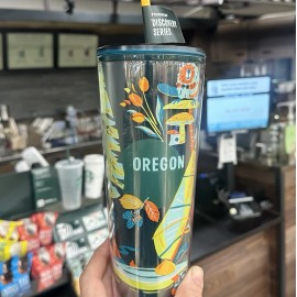 Starbucks Oregon Discovery Series - Venti 24oz Cold Cup Travel Tumbler - New NWT