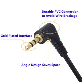 3.5mm Stereo Audio Cable,SinLoon (2-Pack) Gold Plated 90 Degree Right & Left Angled 3.5mm Male to Male Stereo Audio Cable for Smartphones, Tablets, Media Players(3-P,9inch)