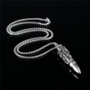 PAURO Men's Stainless Steel Bullet with Sword Double Dragon Openable