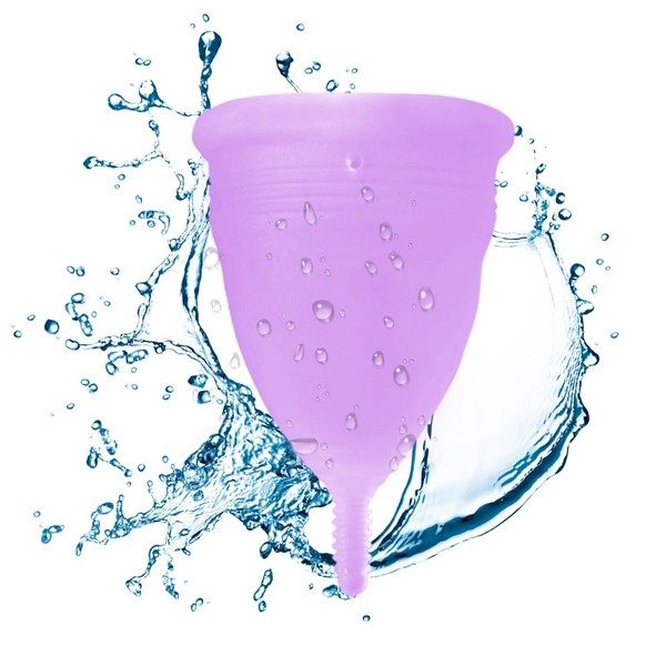 Blossom Menstrual Cup, Say No to Tampons | Get Blossom Cups for Menstrual Days | Period Cup, Reusable Menstrual Cup, Silicone Cup (Large Menstrual Cup, Lavender)