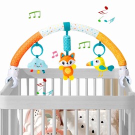 Pau1Hami1ton Baby Stroller Arch Toys, Car Seat Toys,Bouncer Toy Bar/Mobile for Bassinet,Adjustable Baby Hanging Toys Fit for Crib Bed,Stroller,Car Seat,Baby Gifts.S-19(Fox)