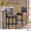 Christopher Knight Home Lopez Leather Bar Stools, 2-Pcs Set, Brown