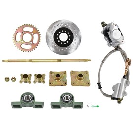 32 Rear Axle Kit + Brake Assembly +Sprocket Hub Replacement for Go Kart ATV Quad Drift Trikes