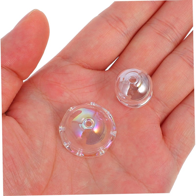 Operitacx Large Flower Bead Caps Hole Crystal Jellyfish Beads for