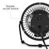 HOLMES 4" Mini High-Velocity Personal Desk Fan, 4 Blades, Adjustable