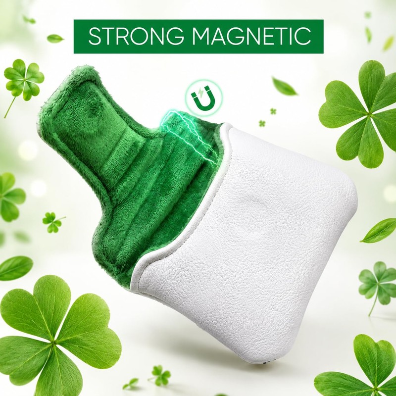 Funny Golf Square Mallet Putter Cover Mallet Headcover Magnetic, PU