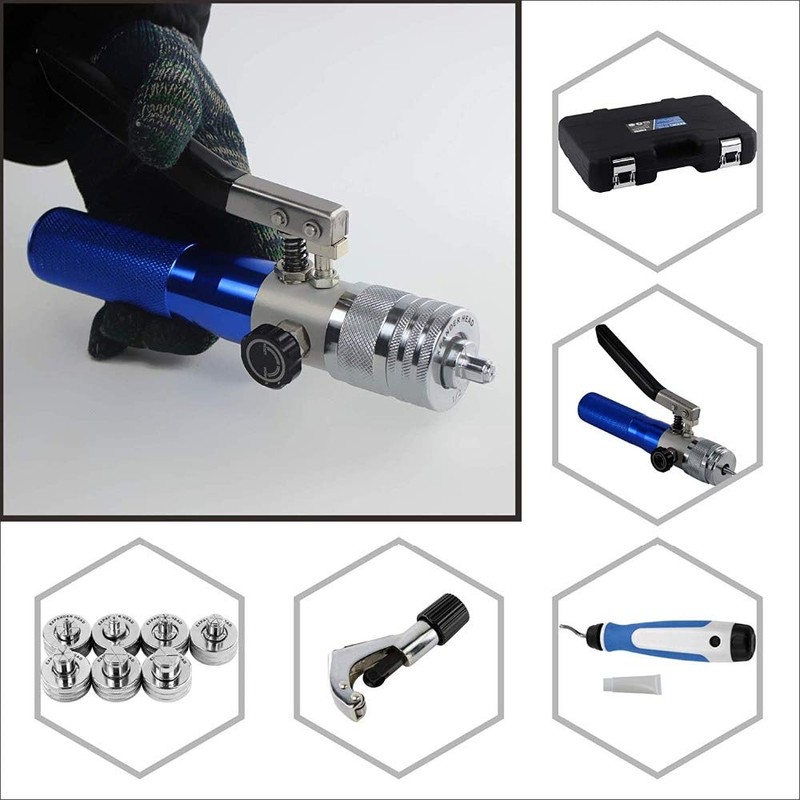 Copper Tube Expander Hydraulic Tube Swaging & Expanding Tool Kit