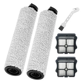Fixbetter Brush Roller and Filter for Tineco Floor One S5 STEAM Steam Cleaner Replacement Parts, 2 Brush Roller + 2 Filters + 1 Cleaning Brush