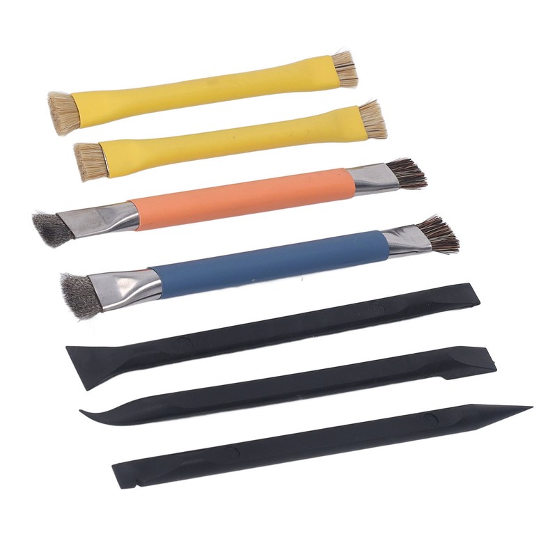 Pry Tool Brush Set ABS Stainless Steel Electronic Repair Cleaning