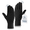 CUQOO Diamond Black Thermal Gloves – Soft, Windproof, Durable Winter