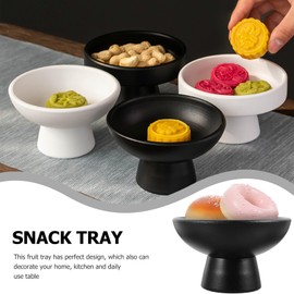 - Cuencos de frutas de cerámica, tazón redondo de postre de 5 pulgadas, tazón decorativo para decoración de mesa de cocina ( )