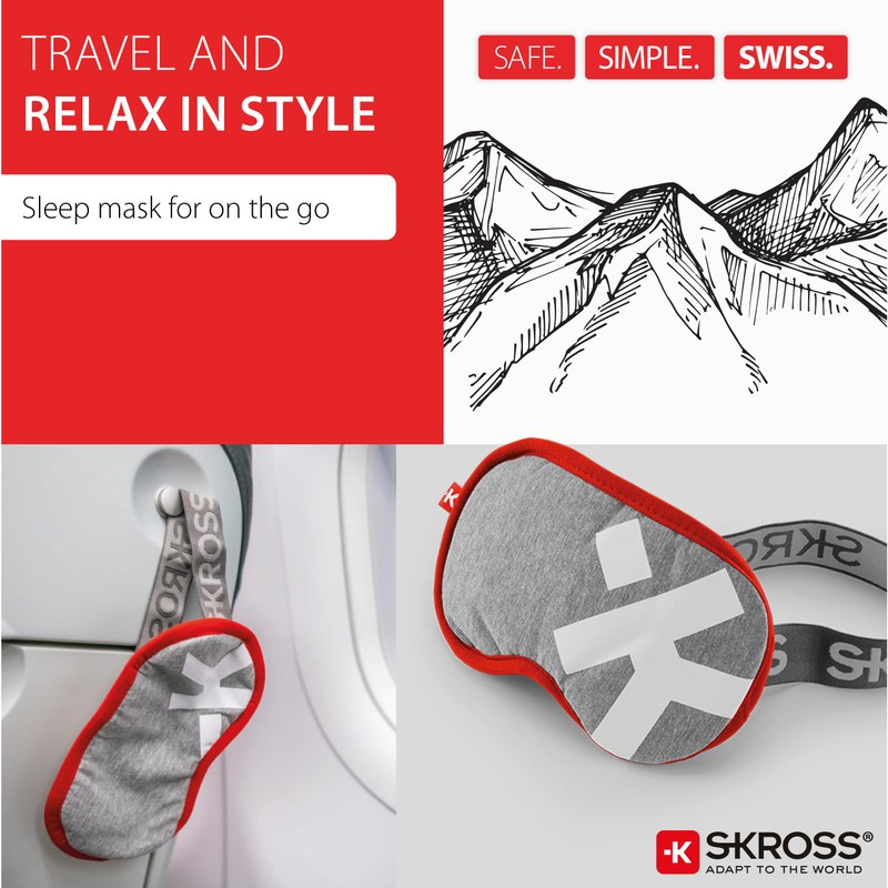 SKROSS Deluxe Sleep Mask, Grey