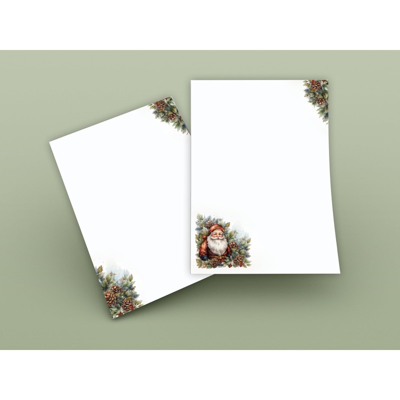 Christmas Letter Paper / Envelope Set with Santa Claus Printed