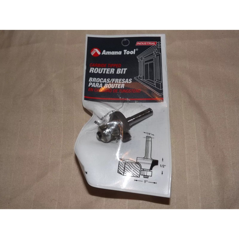 Amana 49504 Corner Rad 1/4" Radius 1/4" Shank Router Bit