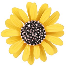 Cute Daisy Flower Brooch Pins Plant Sunflower Suit Lapel Pin Yellow Sun Flower Dress Neckline Enamel Pin Charm Daisy Coat Brooch for Women Clothes Dress Scarf Bag Daily