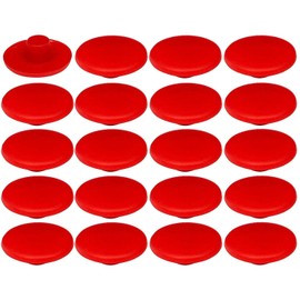 cyclingcolors 20 x Cover Caps for Screws Confirmat Screw Caps 4 x 2.7 x 11.8 mm Plastic Furniture Cover Red