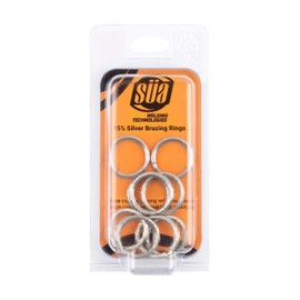 SÜA® 15% Silver Brazing Joint Solder Ring for 1/2" O.D. Tubes - (10-PACK)