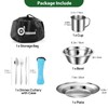 Odoland Camping Cutlery Set - Stainless Steel Tableware Mess Kit