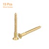 QUARKZMAN Brass Wood Screws Pack of 15 M4 x 35