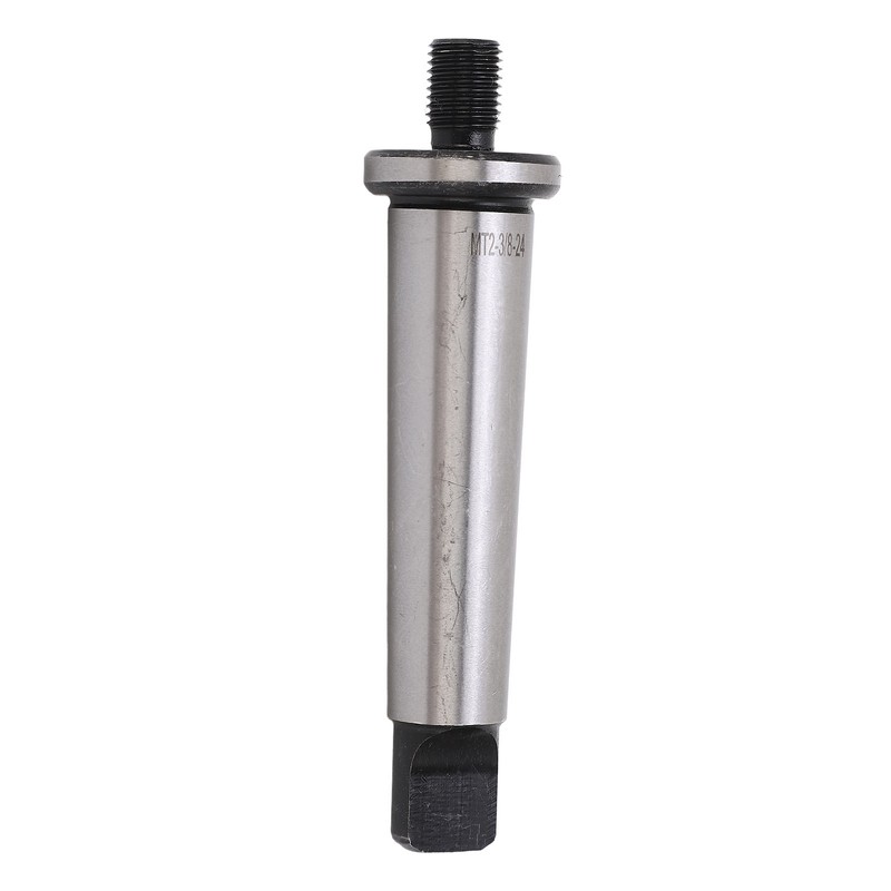 Drill Chuck Arbor MT2 Shank to 3/8in‑24 Threaded Hardened Morse