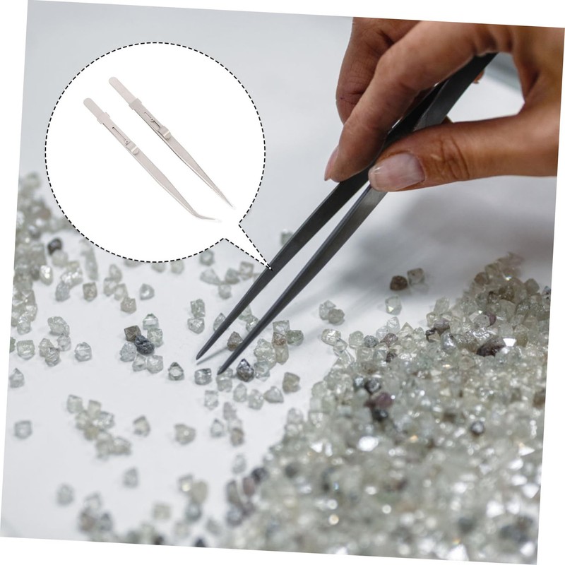 Outanaya 2pcs Stainless Steel Multi-purpose Jewelry for Electronics Lab Ergonomic