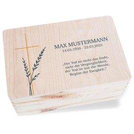 Wooden Box - Mourning Box | Consolation Box Death | Memory Box Deceased | Memory Box Star Children | Box Sympathy Cards - 30 x 20 x 14 - Wood - for Mourning Gift