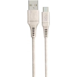 DCU Tecnologic | Micro USB Port Charger | Micro USB to USB A ECO Friendly | Recycled and Biodegradable Materials | 100% Wheat Straw | 1.5m