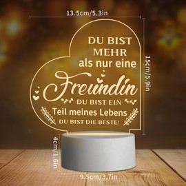 Gifts for Girlfriend, LED Lamp, Night Light, Best Friend Gifts, 3D Night Light, LED Illusion Lamp for Your Girlfriend, Sister, Girlfriend, Birthday, Christmas, Friendship, Thank You Gift (C)