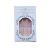 Blue French Tip Press On Nails Almond Fake Nails Medium
