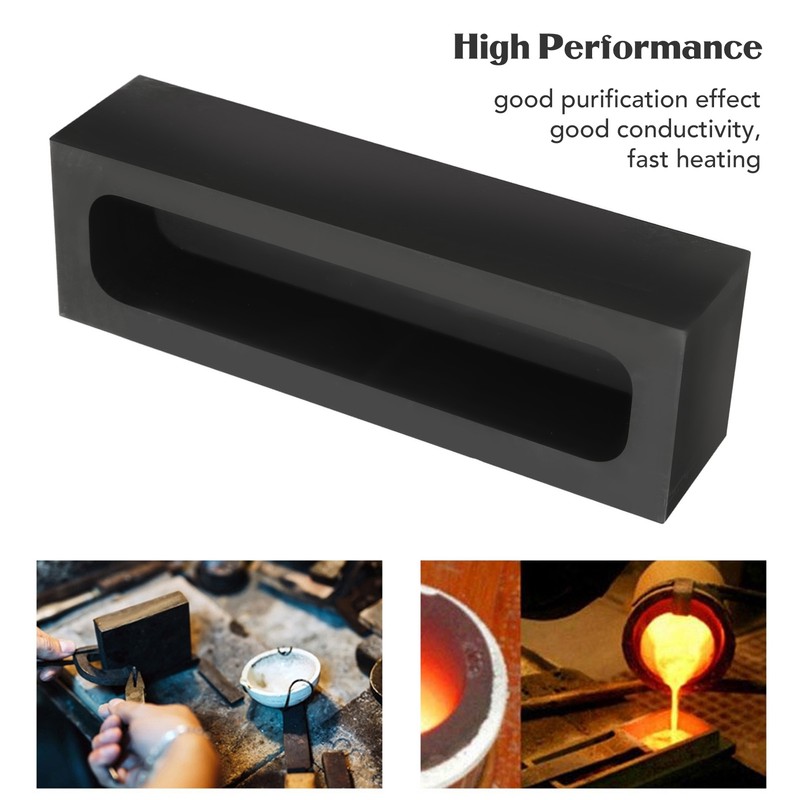 Rectangular Graphite Ingot Mold Fast Heating High Purity Graphite Crucible