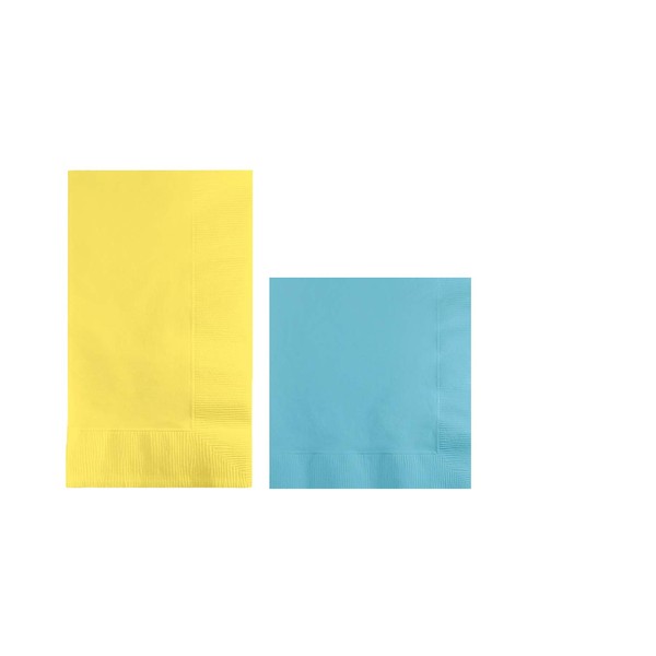 Converting Paper Bulk Party Napkin Bundle, 100 Light Yellow Dinner