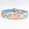 Free Sunday Daisy Dog Collar with Flower,Light Blue Daisy Dog
