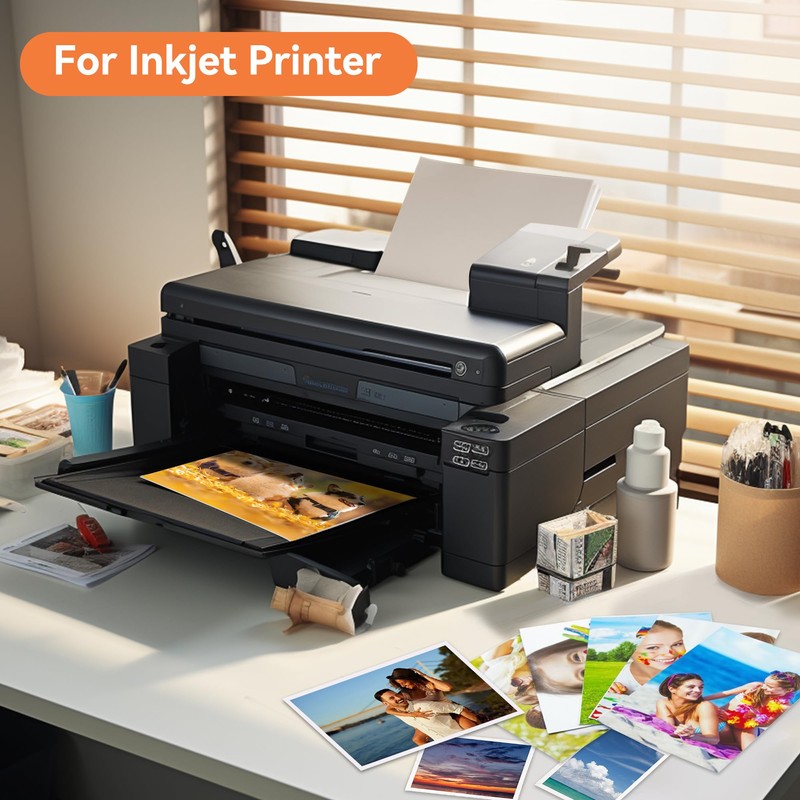 Qiareoiu 200 Sheets Photo Paper 6x4 inch, 230gsm Photo Paper,
