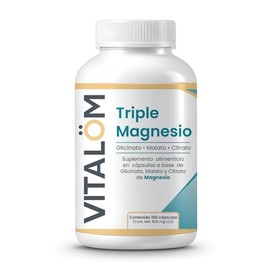 Vitalöm Triple Magnesio - Glicinato, Malato y Citrato Descanso y Relajación