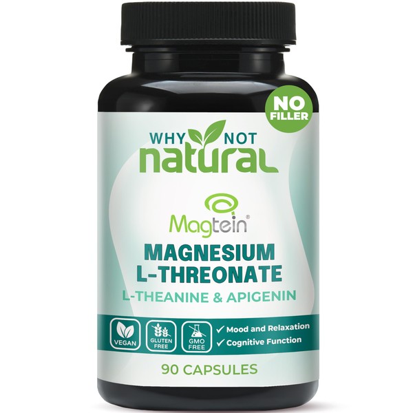 Magnesium L-Threonate Complex with Apigenin and L-theanine, 90 Capsules, Patented