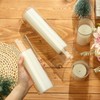 Shihanee Set of 8 Ivory Pillar Candles and Glass Cylinder