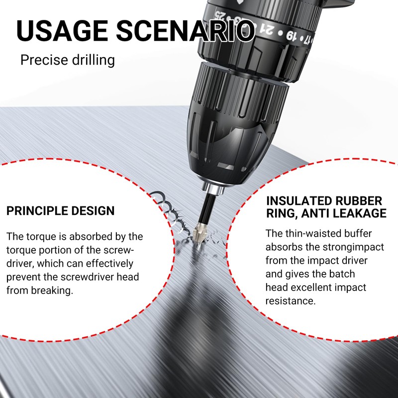 XdealCozyxc 9 Pcs High Magnetic Screwdriver Drill Bit Set, Anti