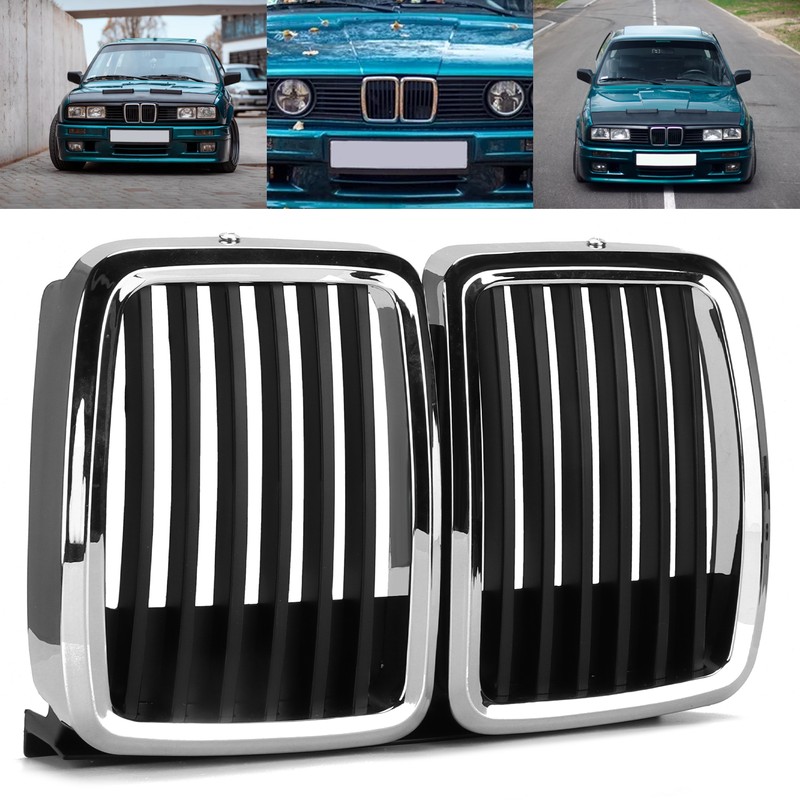 Front Center Grille Grill Chrome 51131884350 Replacement for E30 M3