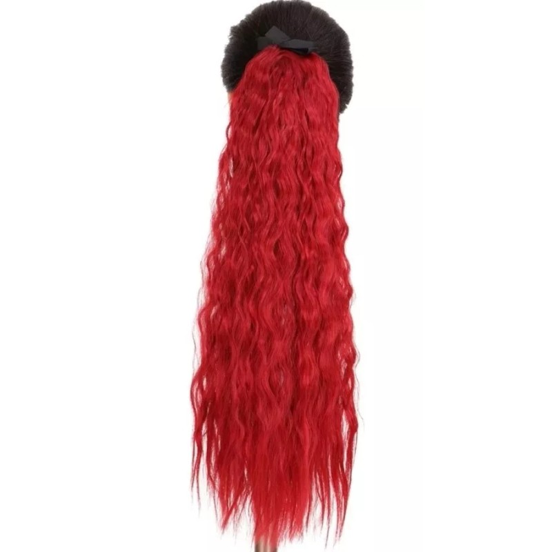 TASSYME ACCESORIOS Coleta Pony Red Premium Sintética Mujer Moderna Bonita